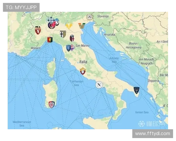 意甲各支球队所在城市分布与地理位置图解